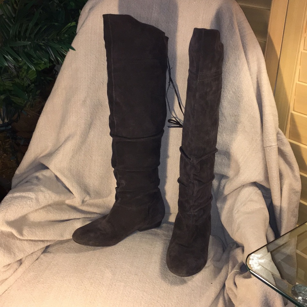 Dark Brown Suede Boots